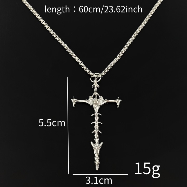 Hip Hop Design Vintage Skull Necklace