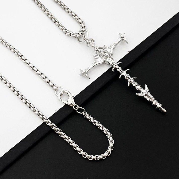 Hip Hop Design Vintage Skull Necklace