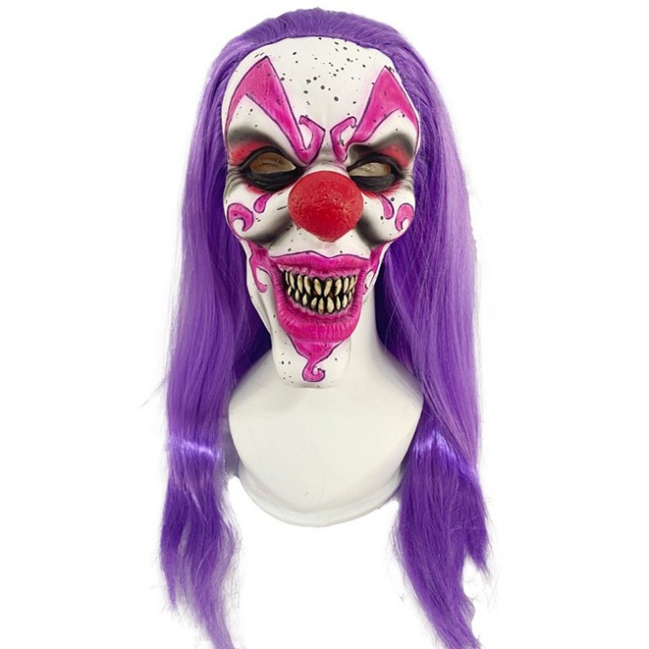 Purple Hair Halloween Horror Masks Cosplay Party Masks